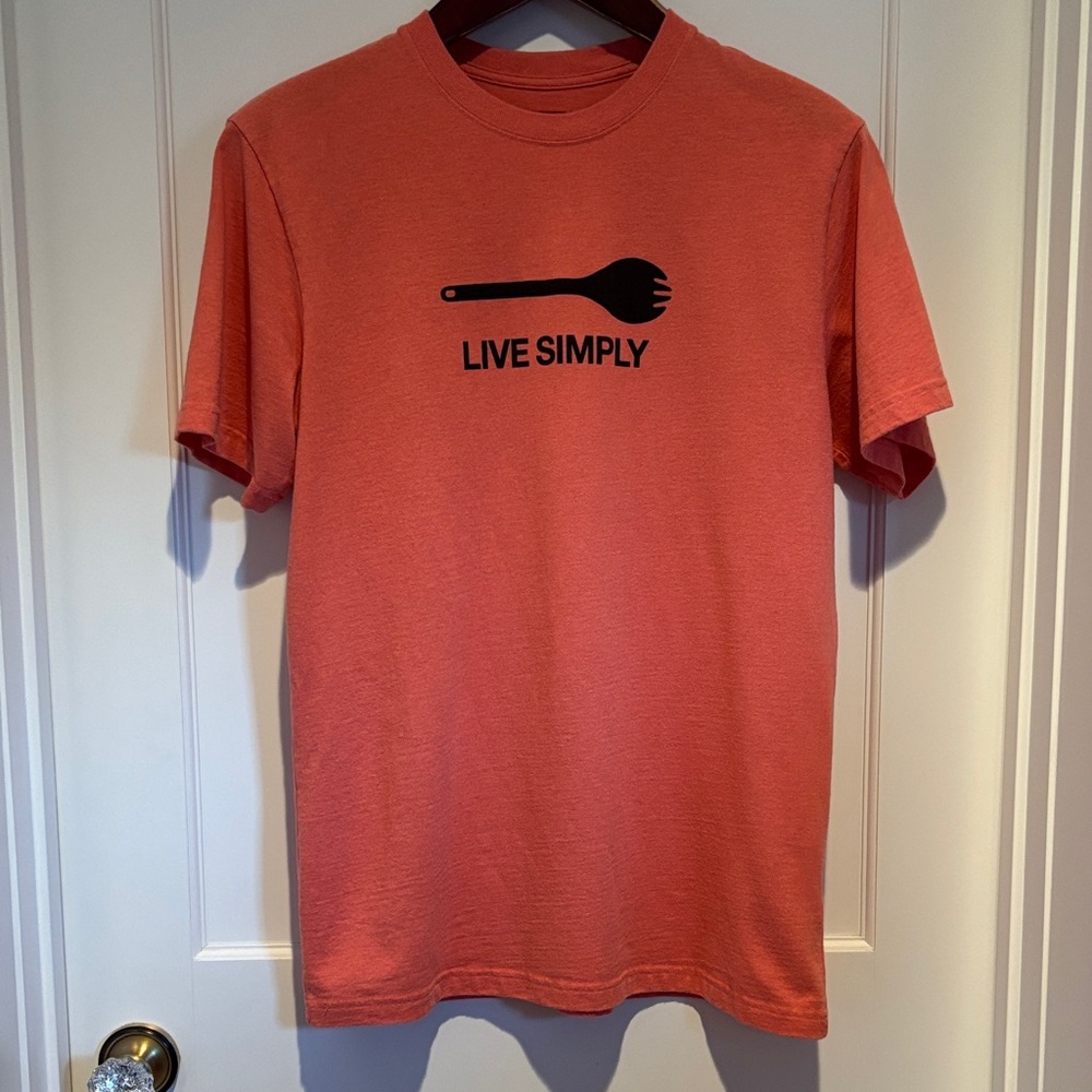 Patagonia “Live Simply” spork crew neck t shirt in Regular Fit